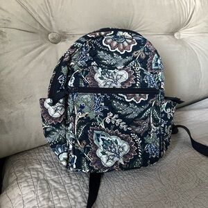 Vera Bradley Small Backpack in Java Navy Camo